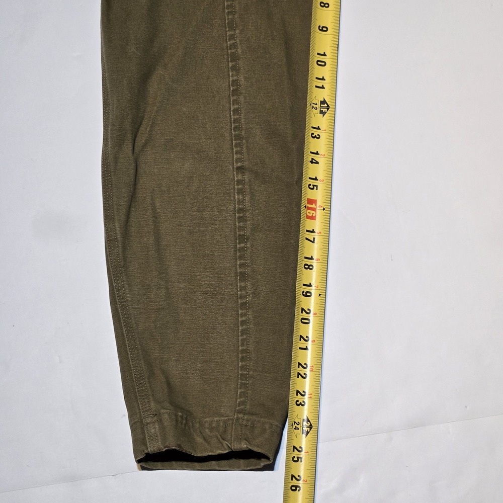 Y2K OshKosh Chore Jacket Mens Large Olive Canvas Workwear Utility Barn Coat - Picture 7 of 10
